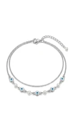 Silver evil eye Bracelet - Image 3