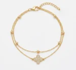 Gold Layered Clover Bracelet - Image 3