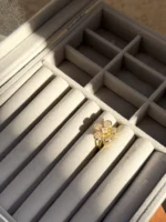 Studded Flower Ring (Size 6) - Image 2