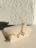 Linked Clover Charm Bracelet - Image 3