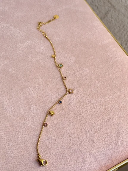 Multicolour Star Drop Bracelet