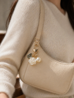 White Mini Charm Keychain