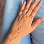 Studded Evil Eye Hand Chain