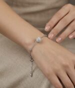 Silver Stone Ball Bracelet