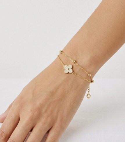 Gold Layered Clover Bracelet