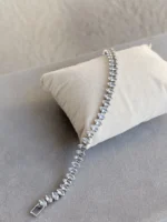 Diamond silver tennis bracelet - Image 3
