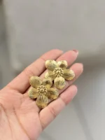 Chunky Flower Earrings - Image 2