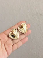 Chunky Heart Earrings - Image 2