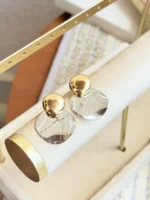 Metallic Two Tone Earrings - Image 2