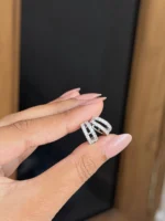 Silver Hoop Earrings - Image 3