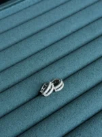 Silver Hoop Earrings - Image 2