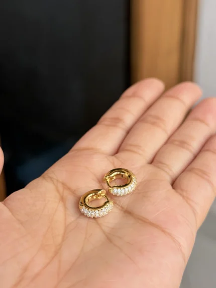 Mini Studded Hoops