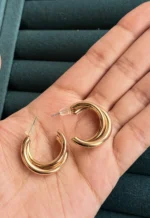 Chunky Hoop Earrings - Image 2