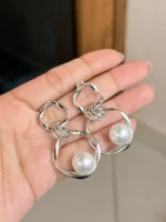 Dangle Pearl Earrings - Image 3