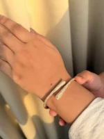 Studded Gold Handcuff - Image 2