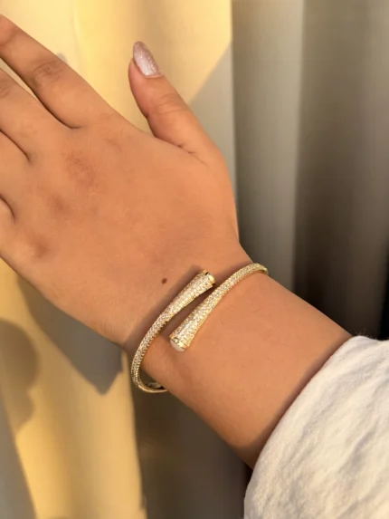 Studded Gold Handcuff