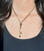 Emerald Drop Necklace - Image 3