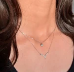 Double Layer Silver Pendent