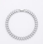 Diamond silver tennis bracelet