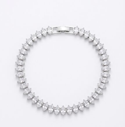 Diamond silver tennis bracelet