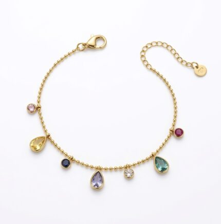 Multicolour Drop Bracelet