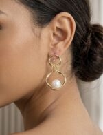 Dangle Pearl Earrings - Image 2