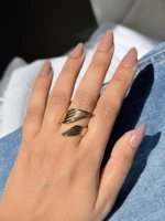 Chunky Leaf Ring - Image 3