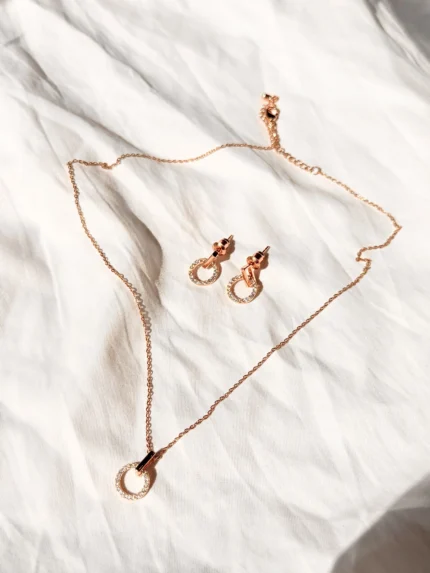 Rosegold Pendent Set