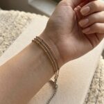 Three tone layered bracelet