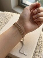 Three tone layered bracelet