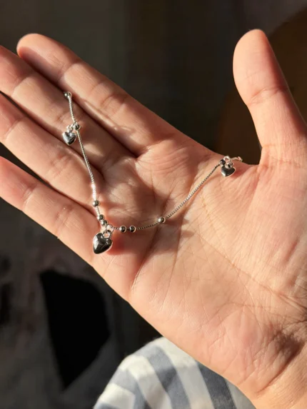 Silver Heart Charm Bracelet
