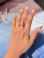 Asymmetrical Leaf Ring