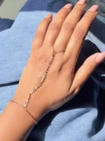 Dainty Stone Hand Chain