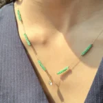 Green Crystal Drop Pendent