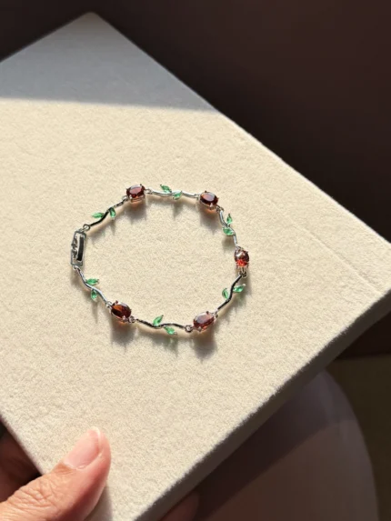 Silver Rose Tulip Bracelet