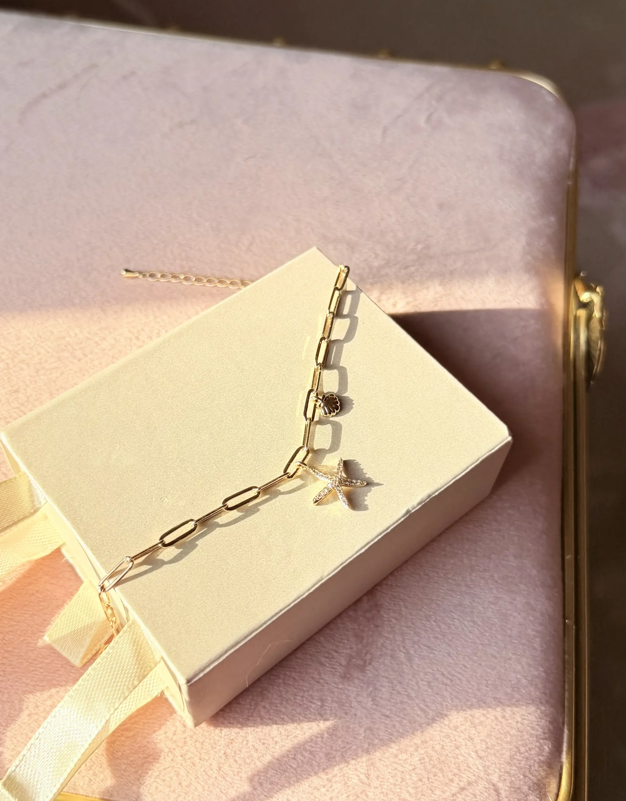 IMG_0594 Linked Gold Star Bracelet - Image 1