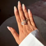 Zaria Studded Silver Ring (adjustable)