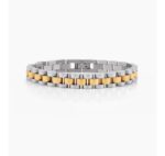 Dual Tone Watch Strap Bracelet