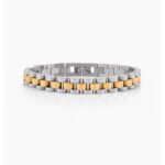 Dual Tone Watch Strap Bracelet