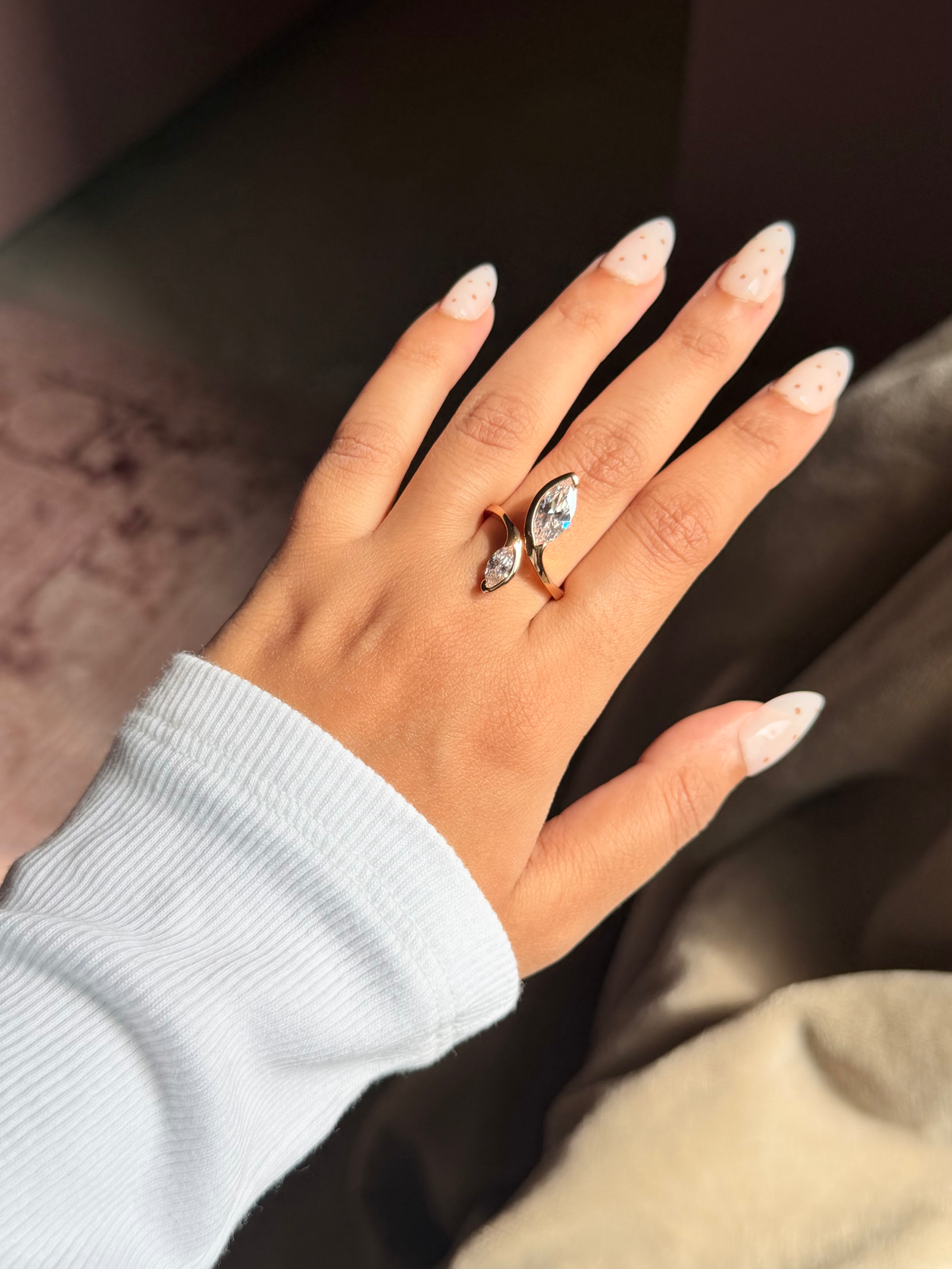 converted.webp 27 Rose gold Dual stone Ring - Image 1