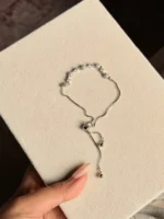 Silver Stone Loop Bracelet - Image 2