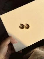 Bottega Gold Chunky Hoops - Image 2