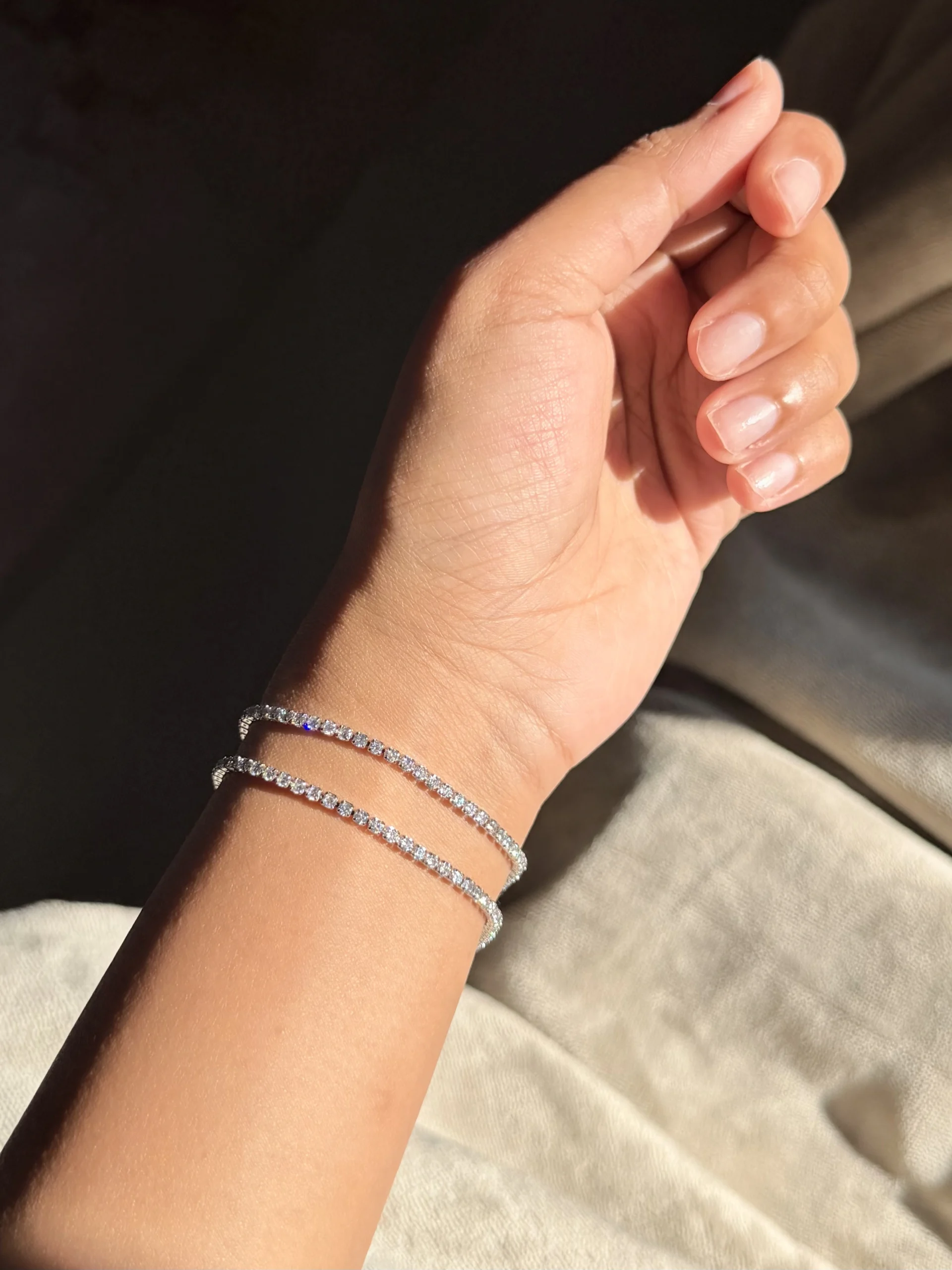 IMG_7302 Silver Dual Tennis Bracelet - Image 1